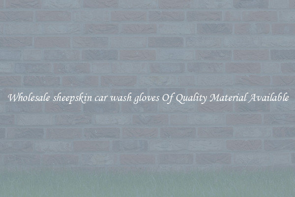 Wholesale sheepskin car wash gloves Of Quality Material Available