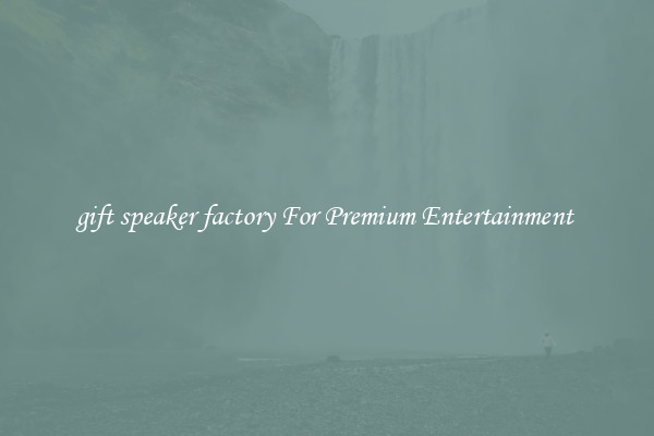 gift speaker factory For Premium Entertainment 
