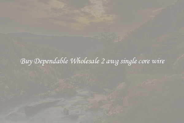 Buy Dependable Wholesale 2 awg single core wire