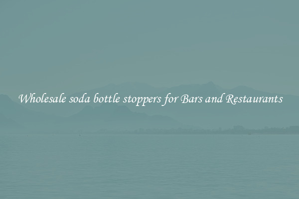 Wholesale soda bottle stoppers for Bars and Restaurants