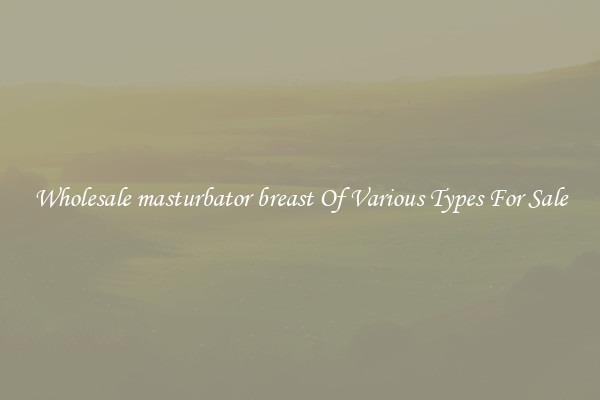Wholesale masturbator breast Of Various Types For Sale