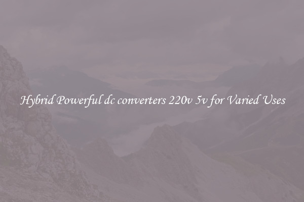 Hybrid Powerful dc converters 220v 5v for Varied Uses