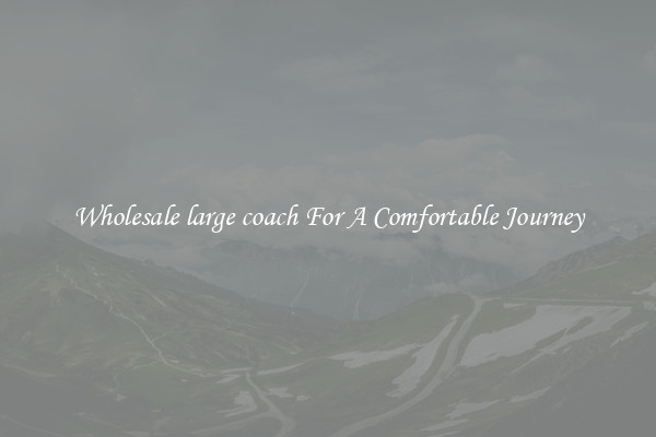 Wholesale large coach For A Comfortable Journey