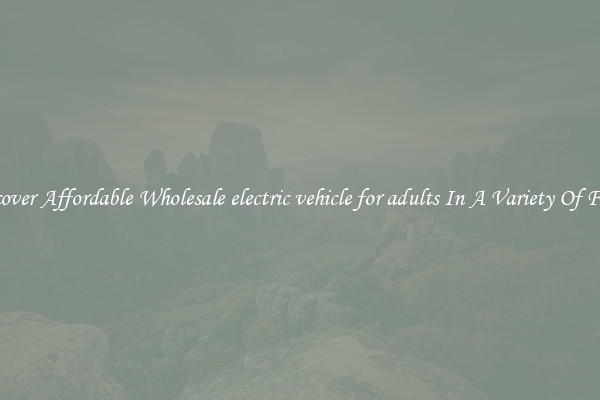 Discover Affordable Wholesale electric vehicle for adults In A Variety Of Forms