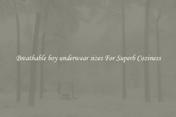 Breathable boy underwear sizes For Superb Coziness