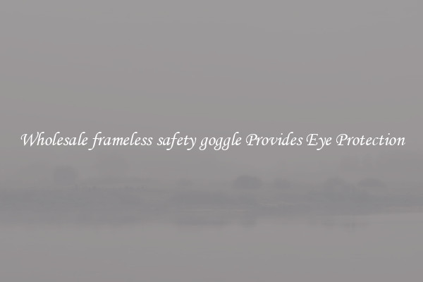 Wholesale frameless safety goggle Provides Eye Protection