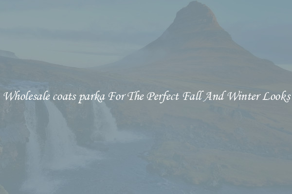 Wholesale coats parka For The Perfect Fall And Winter Looks