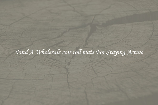 Find A Wholesale coir roll mats For Staying Active