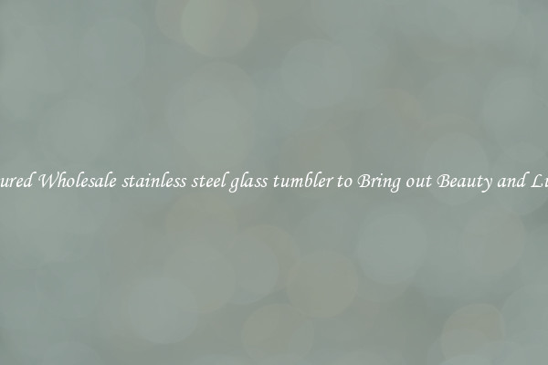 Featured Wholesale stainless steel glass tumbler to Bring out Beauty and Luxury