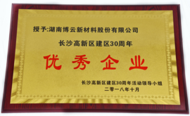 长沙高新区建区30周年优良企业